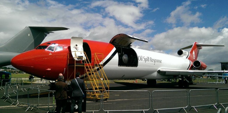 B727-200 G-OSRA at Farnborough (Credit: Aerossurance)