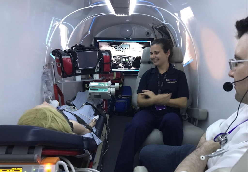 Capital Air Ambulance King Air Simulator (Credit: @Scottie_doc)