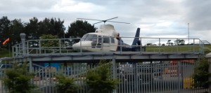 Survivex AS365 on training helideck in Aberdeen (Credit: Aerossurance)