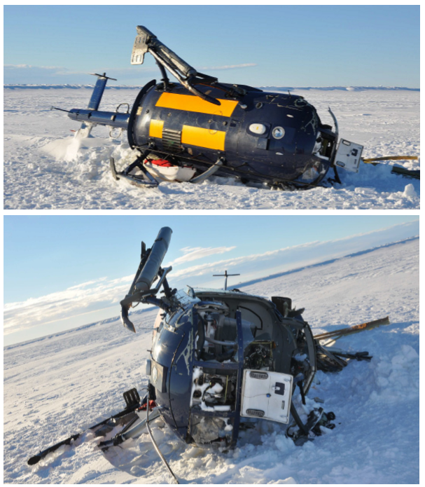 Wreckage of One Helicopter (Credit: BFU)