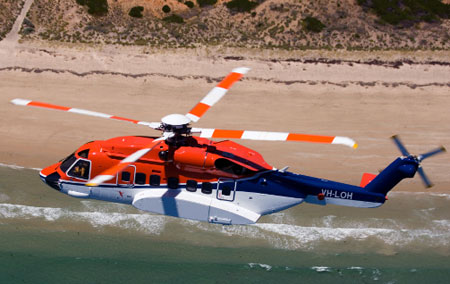 S-92A VH-LOH Operating from Broome, WA (Credit: CHC)