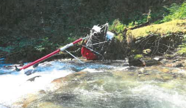 Wreckage of Hughes 269C N7432F (Credit: via NTSB)