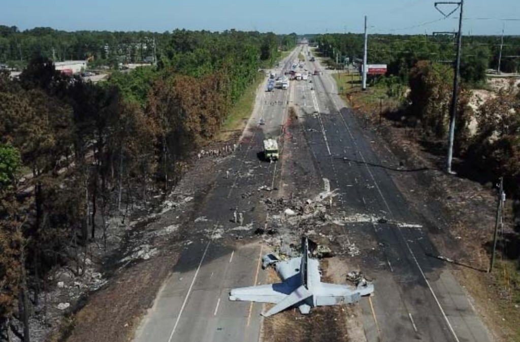 Wreckage of  Puerto Rico Air National Guard Lockheed WC-130H, 65-0968 (Credit: USAF)