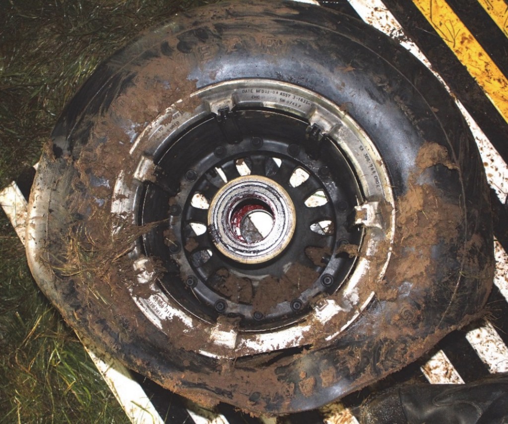 BMI ERJ145 G-CKAG Example Wheel and Tyre Damage (Credit: AAIB)