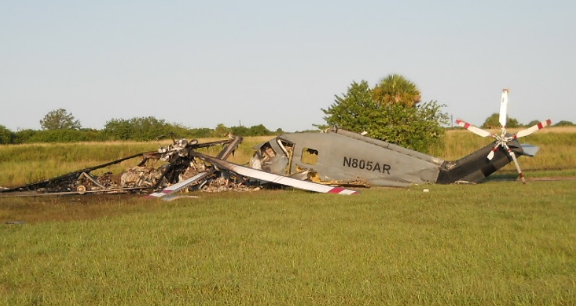 AAR Airlift Sikorsky S-61N, N805AR Wreckage (Credit: NTSB)