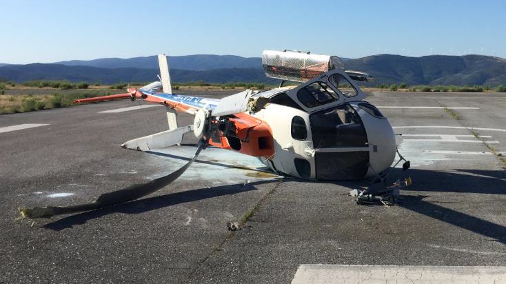 Wreckage of Helibravo Airbus Helicopters AS350B3 D-HAUE (Credit: GPIAAF)