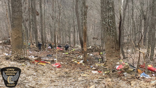 Survival Flight Bell 407 N191SF Accident Site (Credit: Ohio State Highway Patrol)