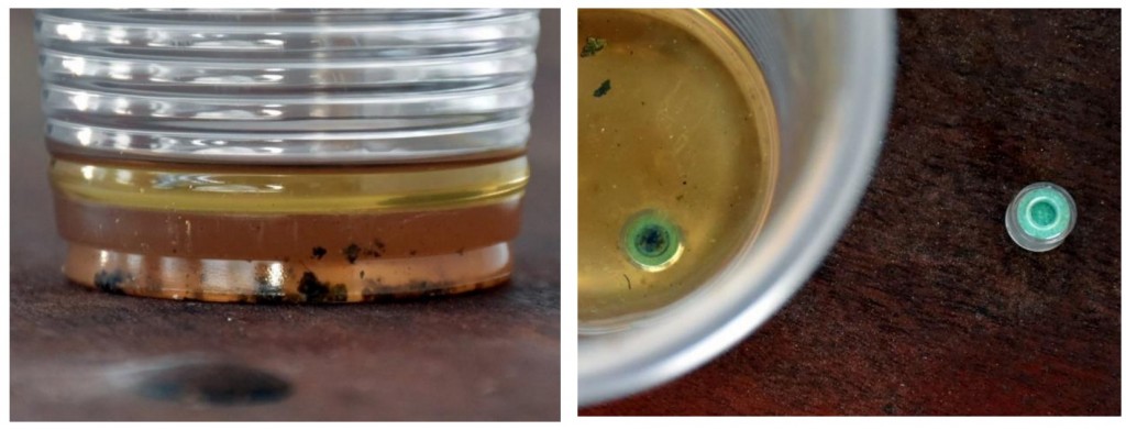 Contaminated Fuel Sample from Turbine Dromader M18A VH-FOS (Credit: AAIB Malaysia)