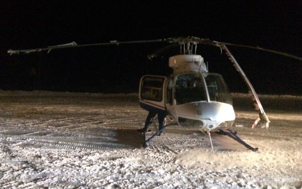 Air Methods Bell 407GX  Air Ambulance N450AM  After Being Damaged (Credit: AMC via NTSB)