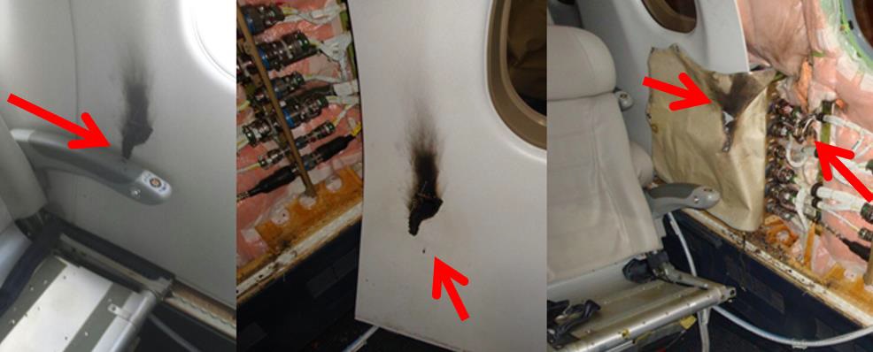 EWIS Fire Damage to Azul Linhas Aéreas Embraer ERJ-195AR (ERJ-190-200 IGW) PR-AUO (Credit: CENIPA)