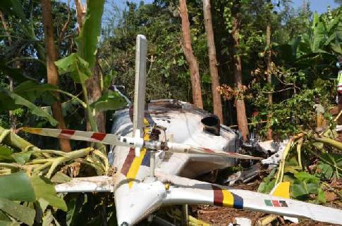 Wreckage of Leonardo AW119 Mk II 5Y-NPW of the Kenyan NPSAW (Credit Kenyan AAID)