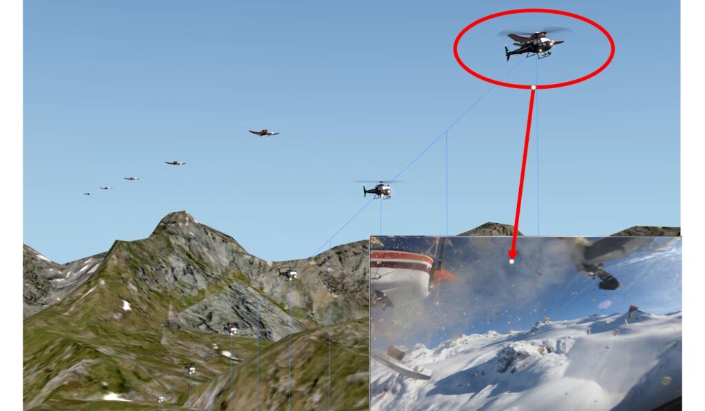 Mid Air Collision of AS350B3 I- EDIC and Jodel D.140E  F-PMGV over Rutor Glacier, La Thuile  (Credit: ANSV)