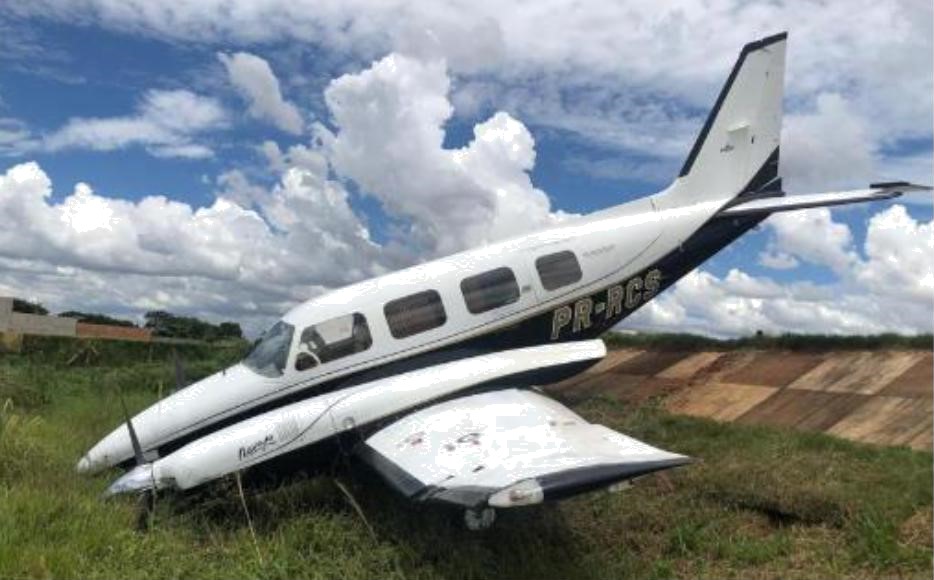 Wreckage of Piper PA-31 PR-RCS at Londrina-14 Bis Airport (Credit: CNEIPA)