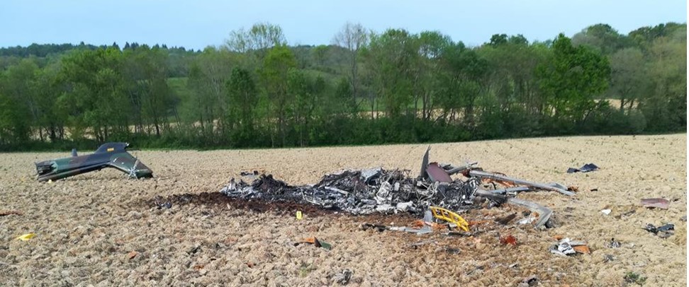 Wreckage of ALAT Airbus Cougar NG AS332M1e 2336 (Credit: BEA-E)