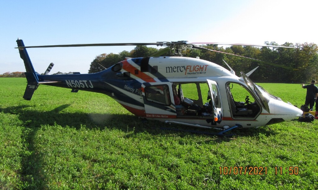 Mercy Flight Bell 429 Air Ambulance N505TJ After Impact (Credit: FAA via NTSB)