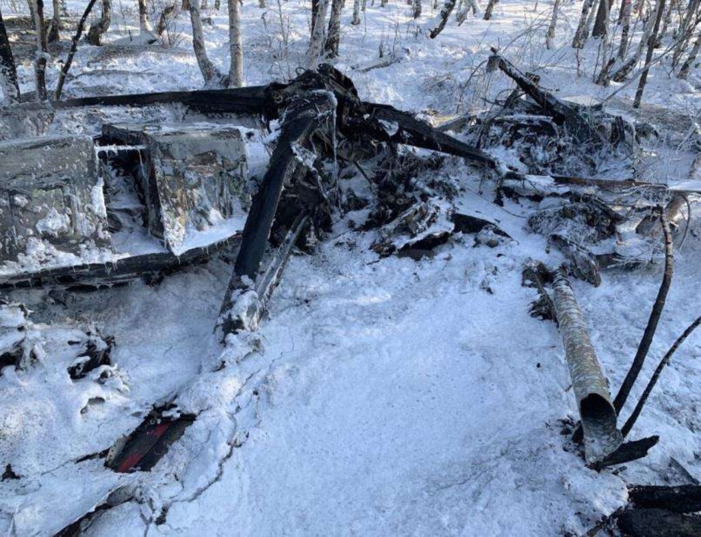 Accident Site: Wreckage of Leonardo AW119 MkII After Post Crash Fire RA-01908 (Credit: IAC/MAK)