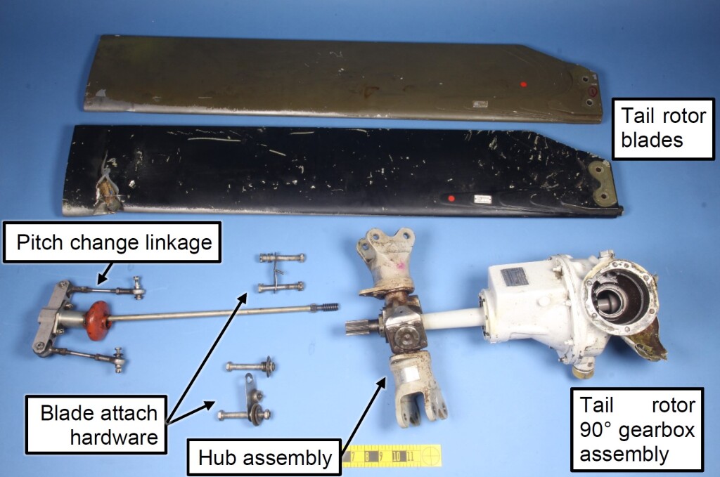 Bell UH-1H N3276T Tail Rotor Assembly (Credit: NTSB)