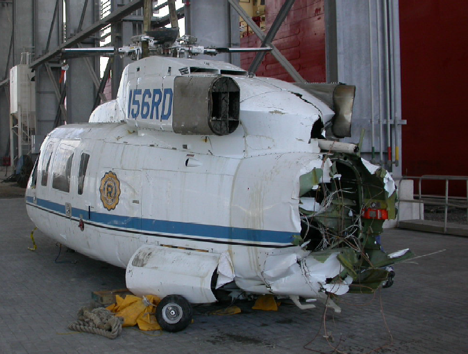 Rear View of Wreckage After Recovery (Credit: NTSB)