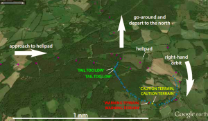 Radar ground track (dark pink) and EGPWS GPS ground track (light blue) - (Credit: AAIB)