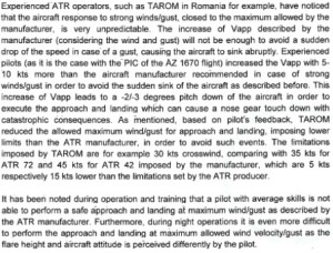 Romanian CIAS Comments on ANSV ATR72 Accident Report