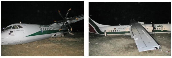 Wreckage of ATR72 YR-ATS (Credit: ANSV)