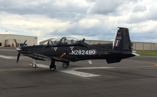 First Beechcraft T-6C Texan  II After its First Flight in the US (Credit: Affinity)