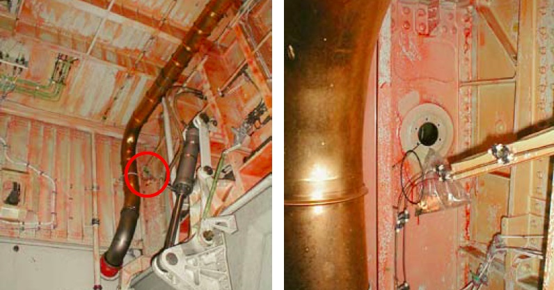 Missing Purge Door (Panel, O-ring and Bolts Found Hanging in Plastic Bag (Credit: AAIB)