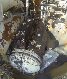 Williams Olefins Plant Reboiler After the Explosion (Credit: CSB) 
