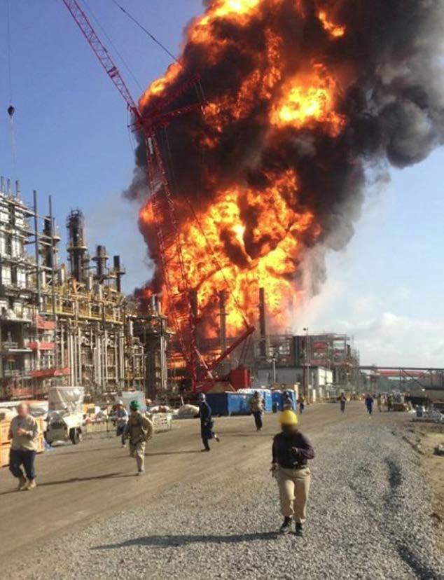 Williams Olefins Plant Explosion and Fire (Credit: via CSB)