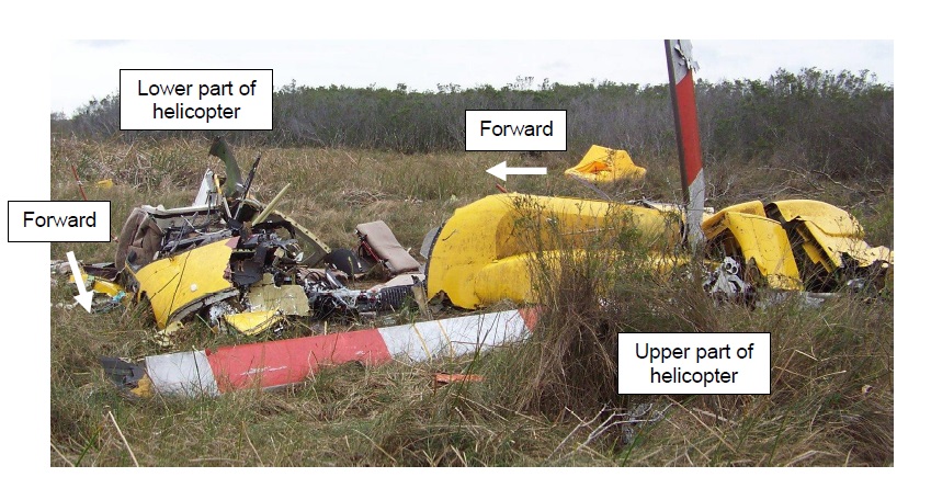 Wreckage of PHI Sikorsky S-76C++ N748P (Credit: NTSB)
