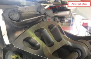 S-92A anti-flap stop secured to the main rotor hub (Credit: via ATSB)