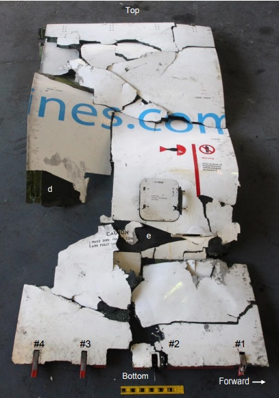 Reconstructed Fan Cowl Debris Aruba Airlines Airbus A320-200 P4-AAA (Credit: NTSB)