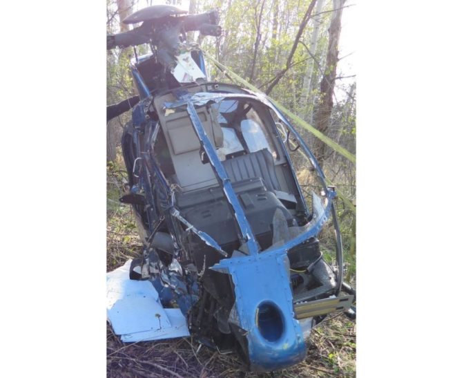 Wreckage of Rotor Blade MD Helicopters 369E N629JK (Credit: NTSB)