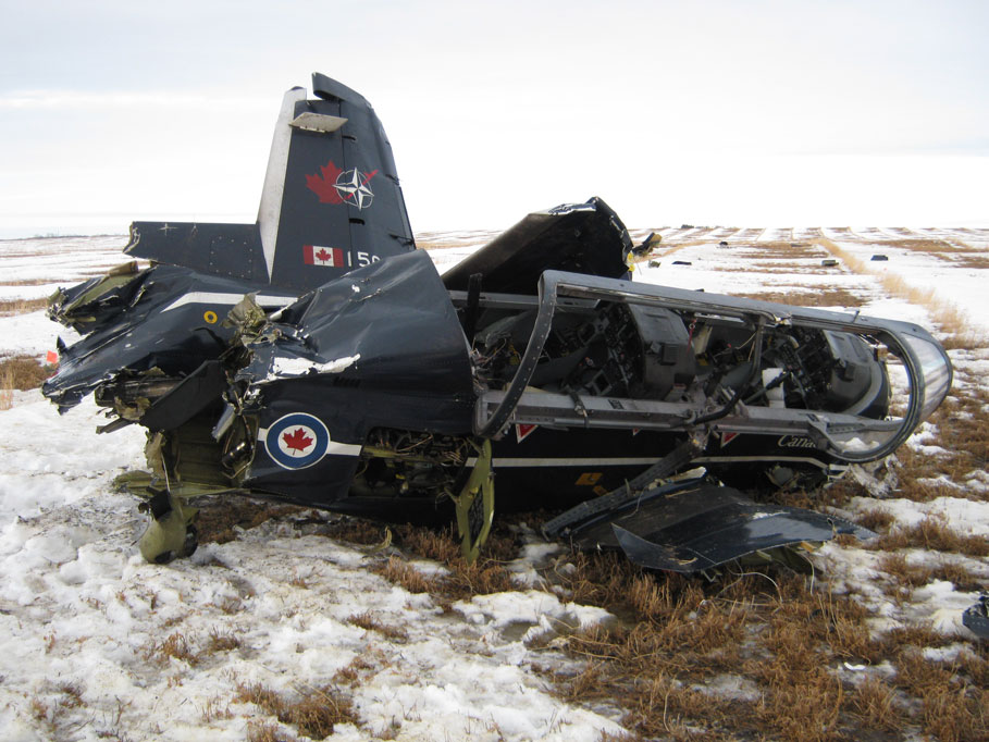 CT156 Harvard II (T-6 Texan II) CT156102 Main Wreckage Site (Credit: RCAF)