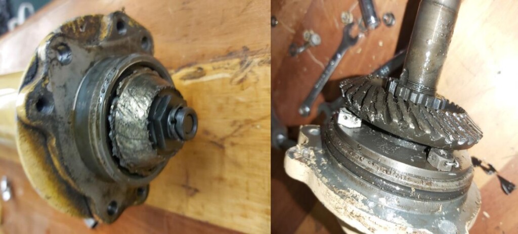 Worn TGB Gears Due to a lack of Lubrication - Westland-Bell 47G-3B-1 Sioux AH1 ZS-HGY (Credit: SACAA)