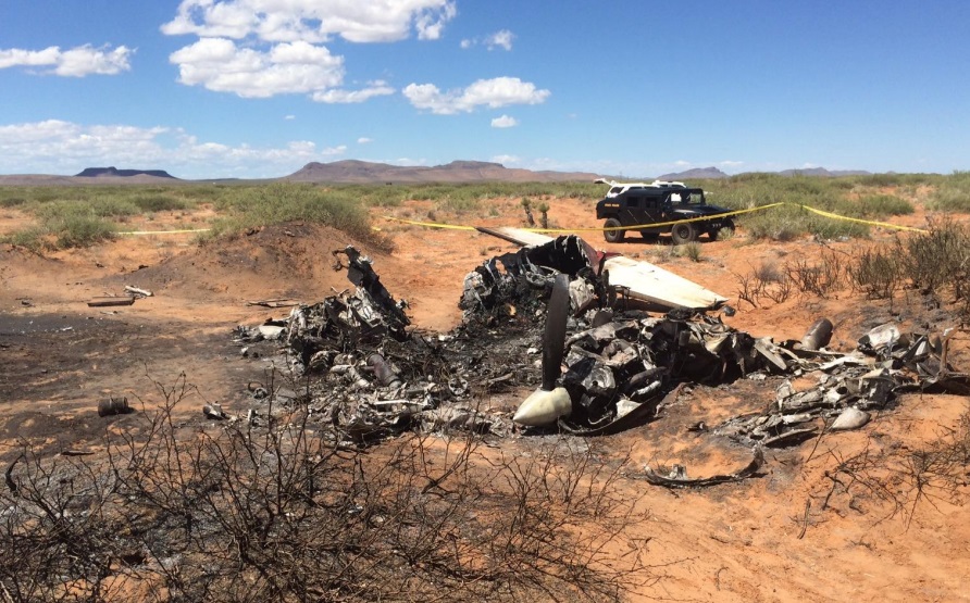 Cessna 421C Golden Eagle N51RX Wreckage at Las Cruces, NM (Credit: NTSB)