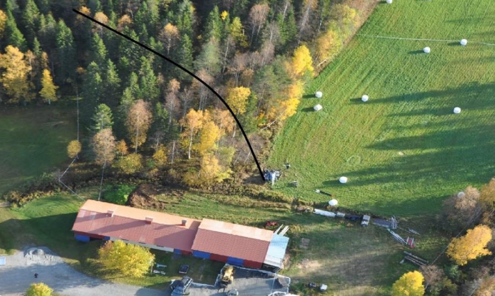 Accident Site and Probable Final Flight Path of H369 SE-JVI (Credit: SHK)