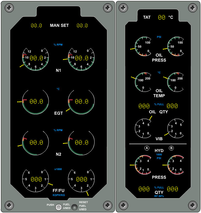 B737-400 Engine Instrument System (EIS) (Credit: FAA)