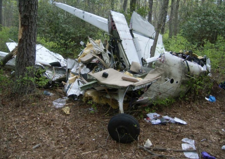 Wreckage of Survey Cessna C337 N5382S (Credit FAA via NTSB)