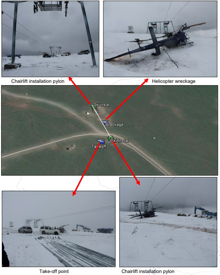 Dunca Expeditii Airbus Helicopters AS350B3 YR-DEX Accident Site (Credit: AIAS Romania)