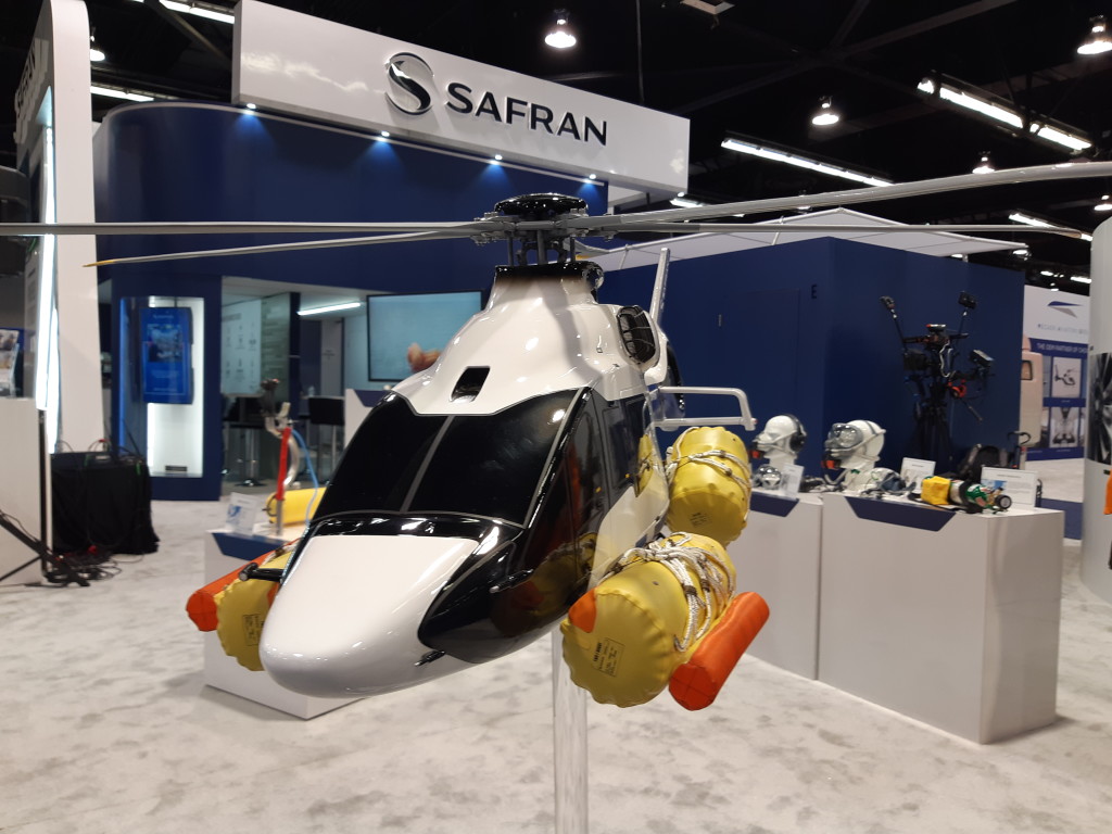 Safran Model of Airbus H160 with Floats Deployed