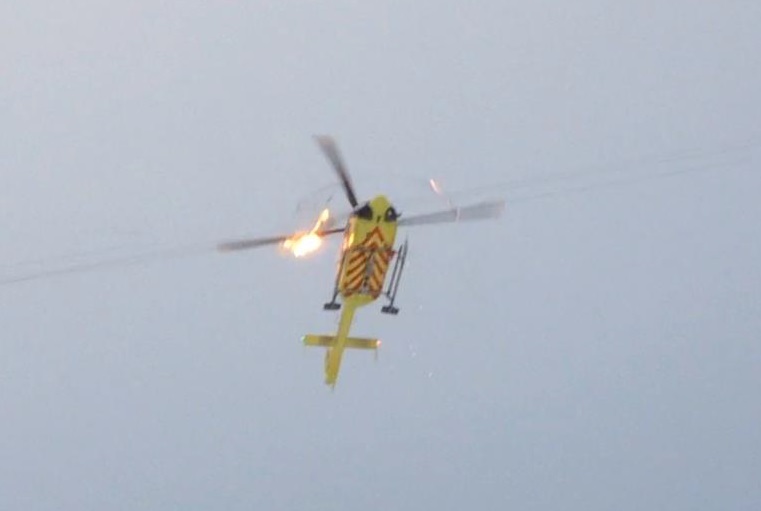 Norsk Luftambulanse Airbus Helicopters EC135P2+ LN-OOI MRB Strikes Wire: (Credit: via AIBN)
