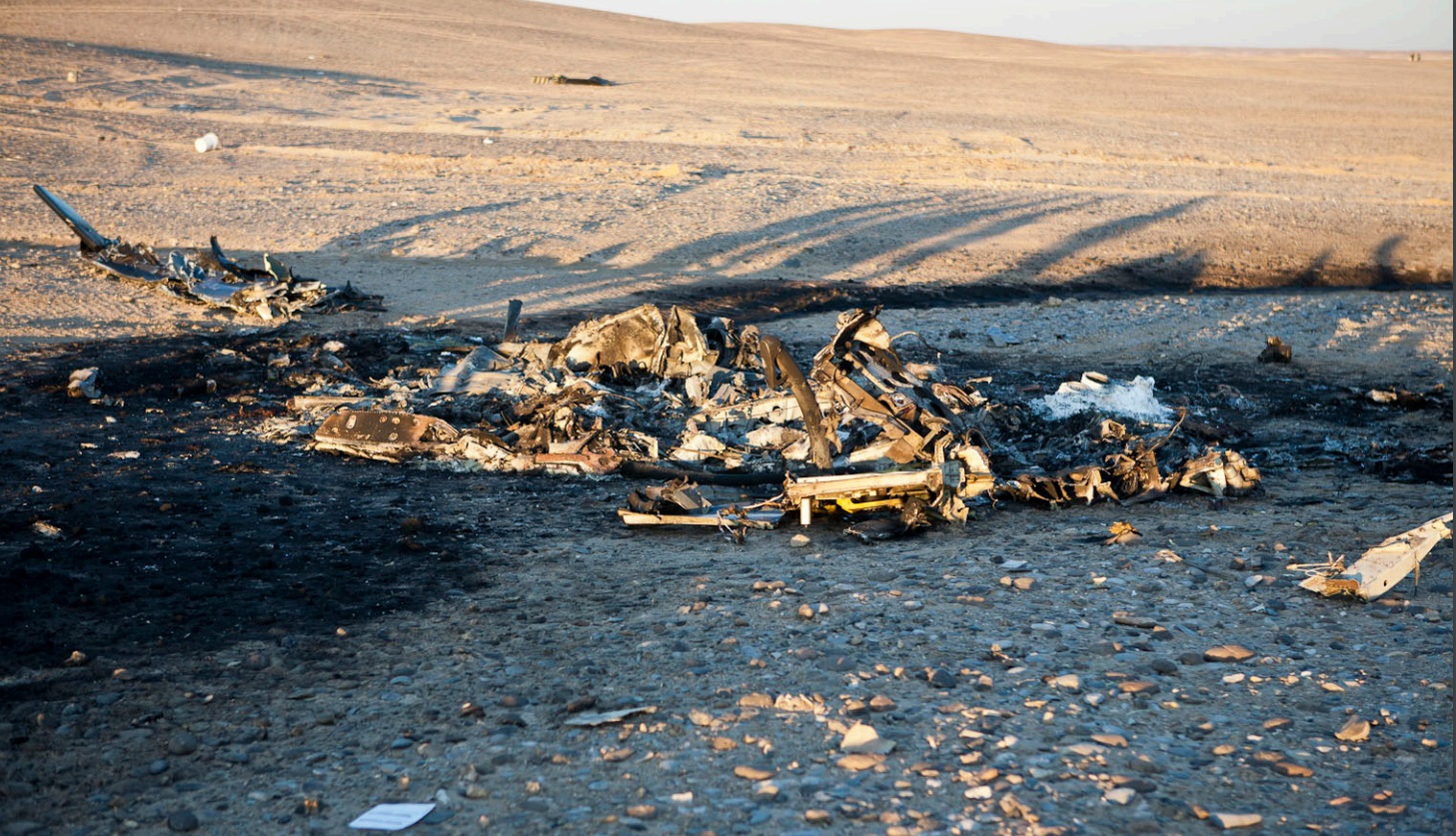 Wreckage of AAR Airlift Bell 214ST B5748M in Helmand (credit: DOD via NTSB)