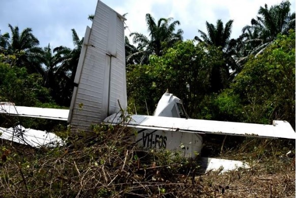 Wreckage of Turbine Dromader M18A VH-FOS (Credit: AAIB Malaysia)