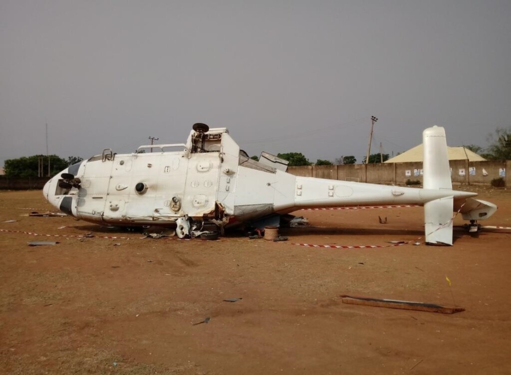Caverton Helicopters Leonardo AW139 5N-CML at  Kabba, Kogi State (Credit: AIB Nigera)