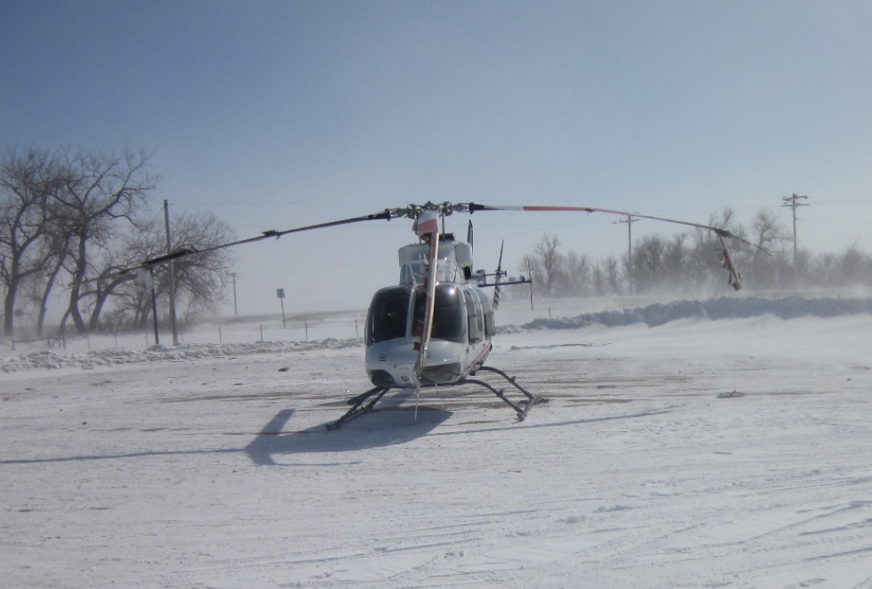 Air Methods Bell 407GX  Air Ambulance N450AM  After Being Damaged (Credit: FAA via NTSB)