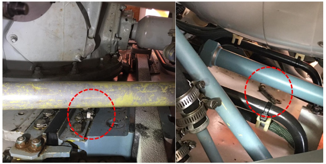 Nut and Bolt as Found on Northern HeliCopter SAR AS365N3 D-HNHA  (Credit: Operator via BFU)