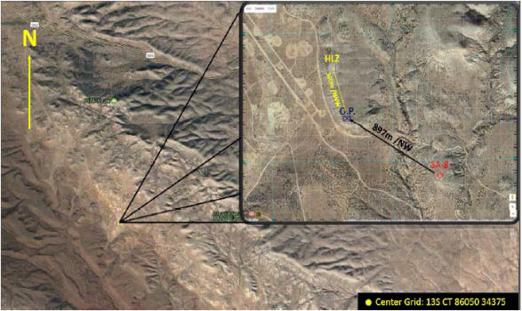 The OP and the SA-8 Target, Red Rio Range, WSMR (Credit: USAF AIB)