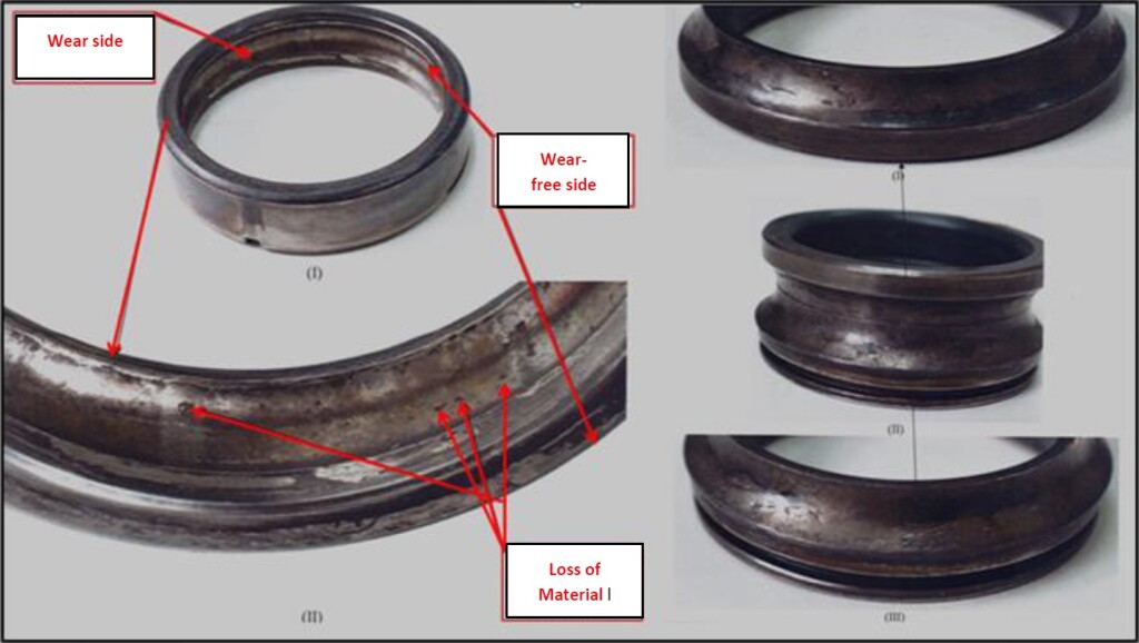 Wear on Races of Number 2 Engine Bearing from Bell 206B PT-HPG (Credit: CENIPA)