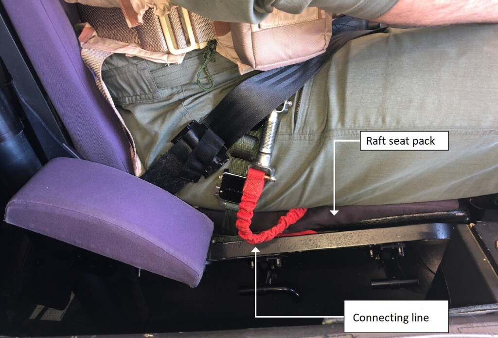 Pilot Raft Seat Pack and Connecting Line (Credit: DSB)